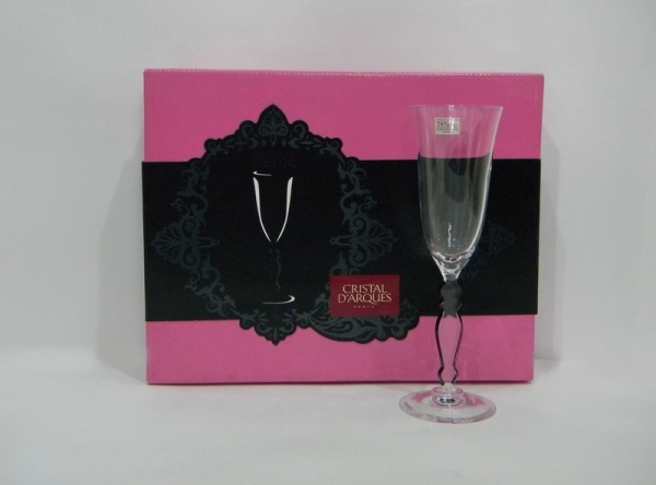 Рюмка 4шт 160мл. для шампанского  Baroc Black