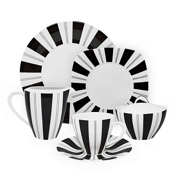 Сервиз чайный 18 предметов 4 персоны Tuxedo Black