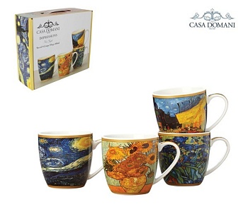 Набор кружек 4шт 400мл Винсент ван Гог