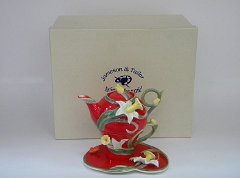 Набор чайный 3 предмета  Red & Yellow