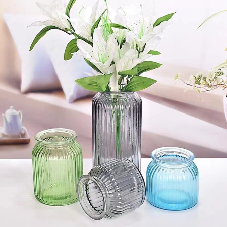 Ваза 18,5см, серая Jar