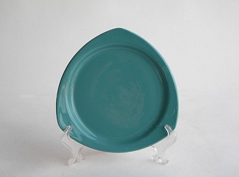 Тарелка 3-х угольная 20.25 см. голубая Carnival