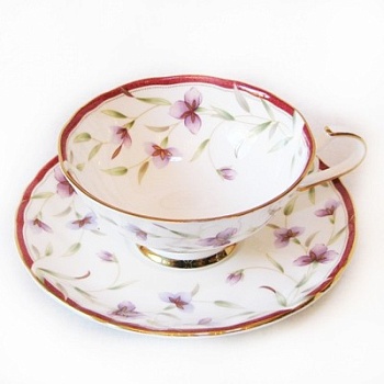 Чайная пара 210мл Фиалка