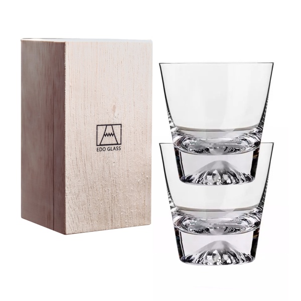 Стакан O-F 300 мл 2шт деревянная упаковка Фудзияма