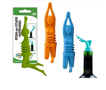 Пробка для бутылки силикон Ныряльщица