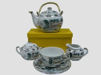 Сервиз чайный 15 предметов 6 персон Зима