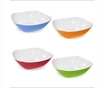 Салатник пластик, 1,35л. Квадро