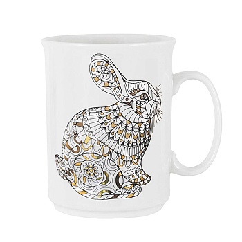 Кружка 0,4л Задумчивый кролик