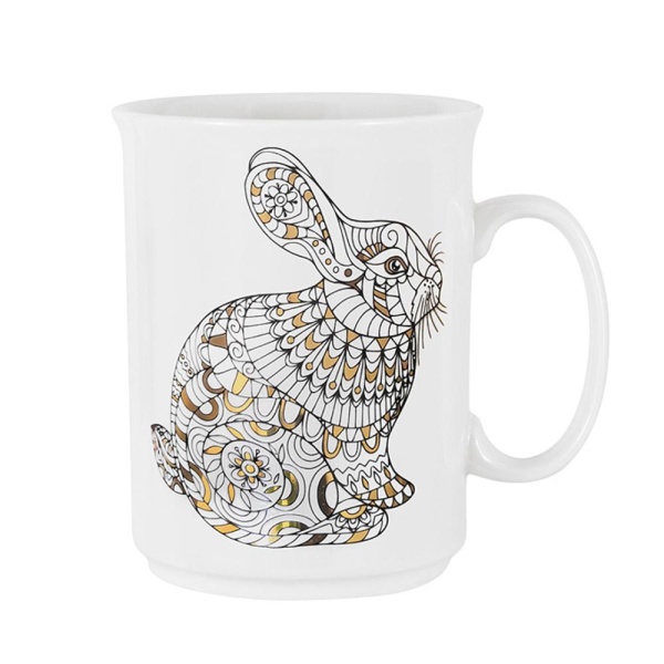 Кружка 0,4л Задумчивый кролик