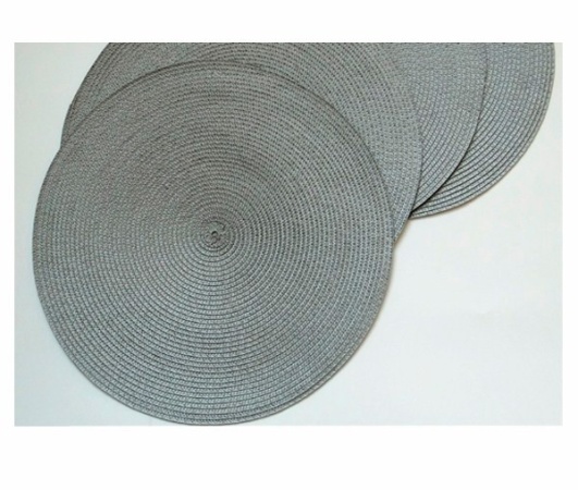 Подложка плетеная, круглая 36см. серая