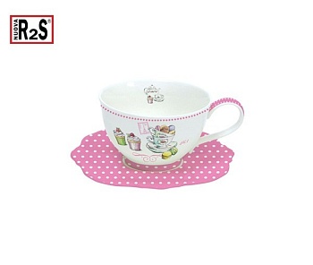 Чайная пара 200мл. Gourmandise Pink