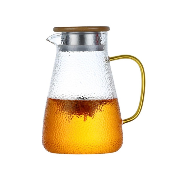 Кувшин стекло деревянная крышка 1,8л. Айс