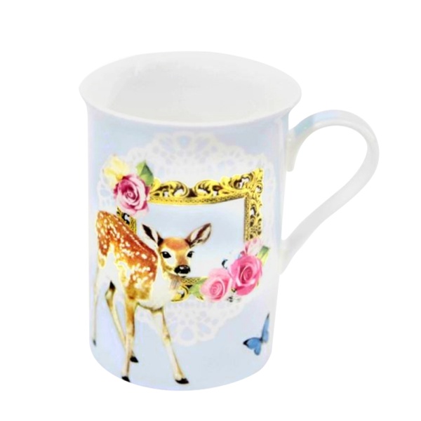 Кружка 290мл Олененок голубой