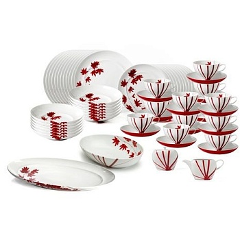 Сервиз столовый 37 предметов 6 персон Pure Red