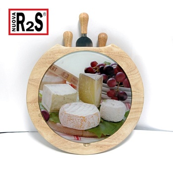 Доска для сыра дер 32см. 3ножа Cheese & Grapes