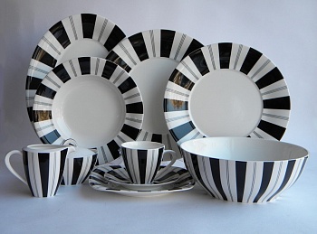 Сервиз столовый 33 предмета 6 персон Tuxedo Black