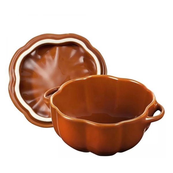 Кокот 12,2см. корица керамический Тыква