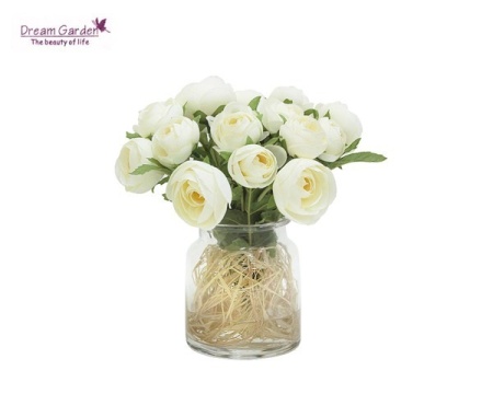 Цветы ваза Купальница белая