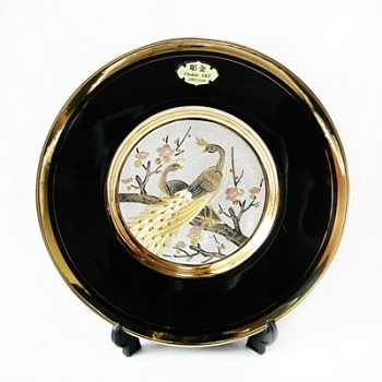 Тарелка 20см. Павлин в сакуре