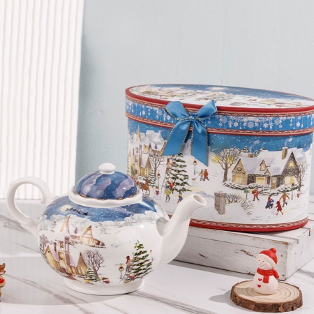 Чайник 900мл, Новогодняя деревня