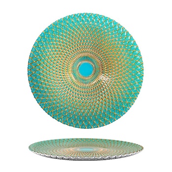 Блюдо стекло, 33см. зеленое