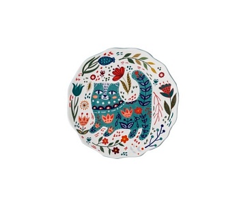 Тарелка 20см. Синий Кот