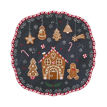 Тарелка 20см. Имбирный пряник