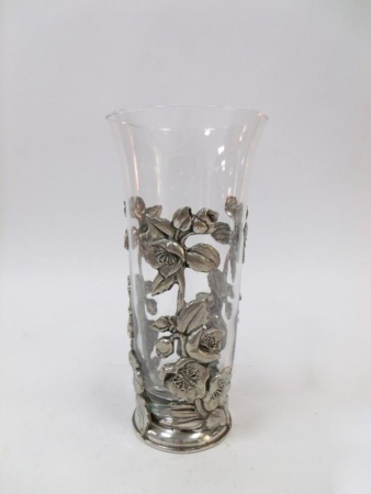 Ваза 23см Маки стекло