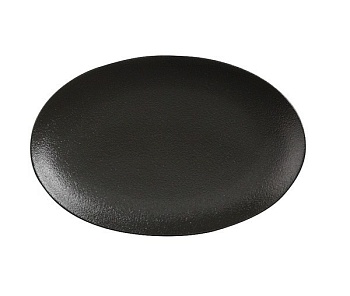 Блюдо овальное 25*16см. черное Икра