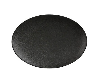 Блюдо овальное 30*22см. черное Икра