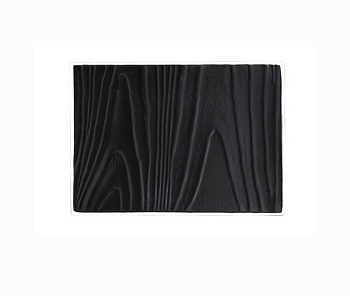 Блюдо прямоугольное  25*17,5см. черное Tree