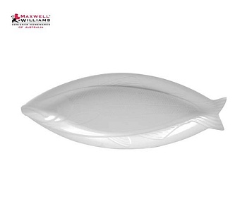 Блюдо овальное 33,5*16см. рыба Белая коллекция