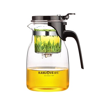 Чайник с клапаном 0.9л стекло