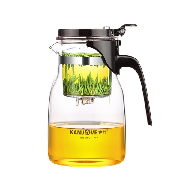 Чайник с клапаном 0.9л стекло