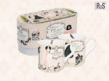 Набор кружек 2шт 320мл. De la Mode в подарочной упаковке