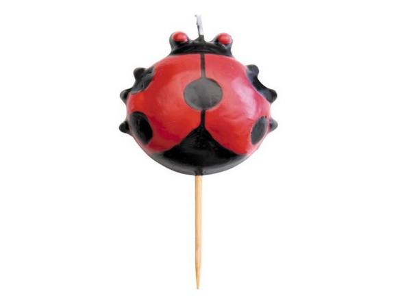 Свеча для торта 8см Божья коровка