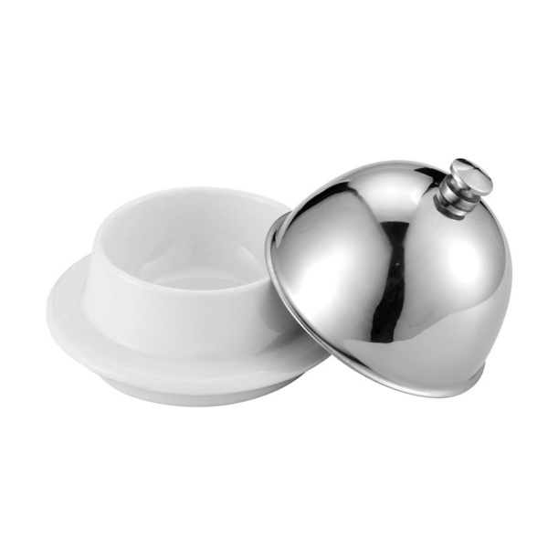 Икорница 9,5 см. фарфор, сталь