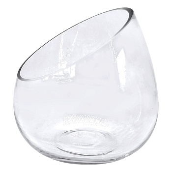 Ваза для конфет стекло 14*13см, скошен