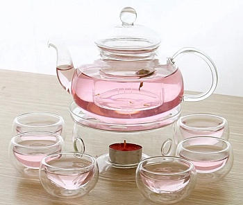 Набор чайный стекло 6 предметов