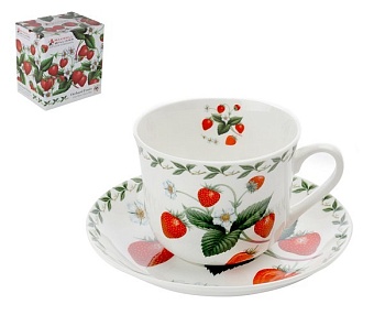 Бульонница 2 предмета 0,48л. Земляника