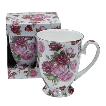 Кружка Красно-розовые розы 320 мл. в подарочной упаковке