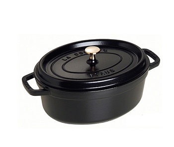 Кокот овальный, черный 31см. 5,5л.