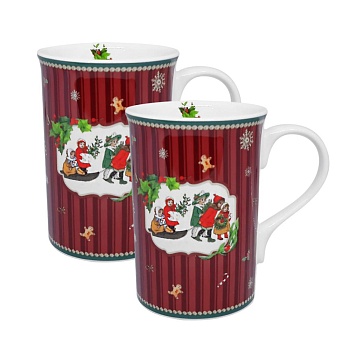 Кружки 2 штуки, 300мл Рождество