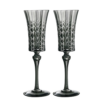 Рюмка 150мл. для шампанского  2шт Lady Diamond Grey