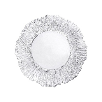 Блюдо стекло, 33см. серебро