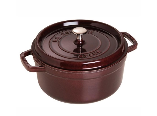 Кокот круглый, баклажан 20см. 2,2л.