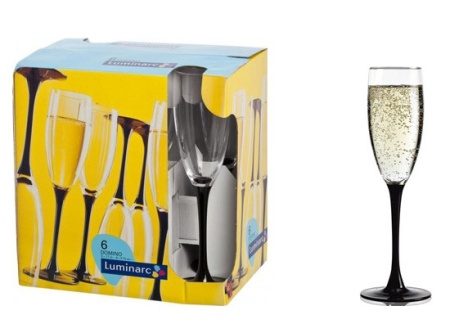 Рюмка 170мл. для шампанского  6шт Domino