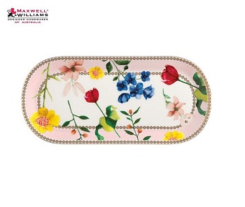 Блюдо прямоугольное  25*11см. розовое Contessa