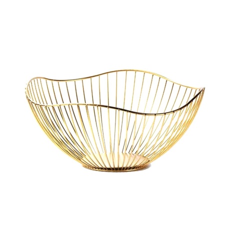 Фруктовница сталь 27*11см, золотая
