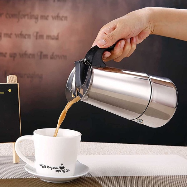 Кофеварка 450мл. сталь